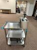 LAKESIDE THREE TIER STAINLESS UTILITY CART W/ APC BATTER BACK UP