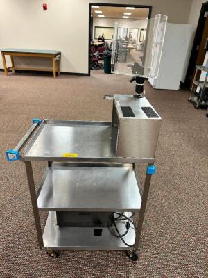 LAKESIDE THREE TIER STAINLESS UTILITY CART W/ APC BATTER BACK UP