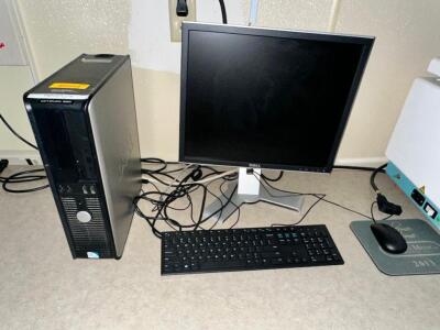 DELL OPTIPLEX GX620 COMPUTER W/ MONITOR AND KEY BOARDS