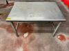 DESCRIPTION: 36" X 24" STAINLESS LOW BOY TABLE SIZE 36" X 24" X 22" TALL LOCATION: MEAT ROOM QTY: 1