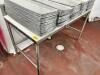 DESCRIPTION: 60" X 30" STAINLESS MEAT TABLE W/ CUTTING BOARD TOP. ADDITIONAL INFORMATION 6" BACK SPLASH LOCATION: MEAT ROOM QTY: 1 - 2