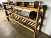 DESCRIPTION: 10' X 20" THREE TIER WOODEN SHELF SIZE 10' X 18" X 60" LOCATION: BACK WAREHOUSE QTY: 1