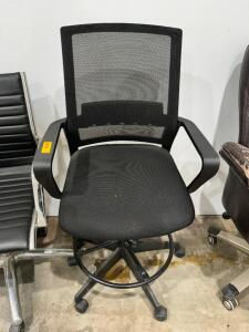 DESCRIPTION: MESH BLACK ROLL ABOUT OFFICE CHAIR LOCATION: BACK WAREHOUSE QTY: 1