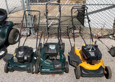 (3) LAWN MOWERS (NOT IN WORKING CONDITION)