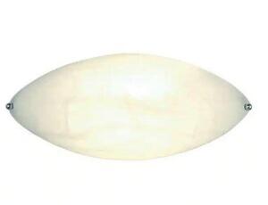 (2) - 1-LIGHT WHITE ELLIPTICAL WALL SCONCES