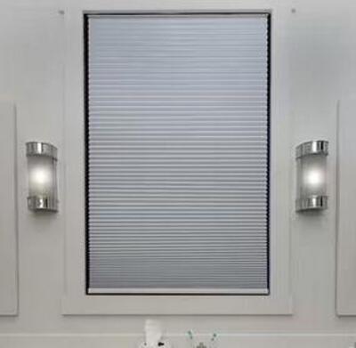 EASY LIFT CUT-TO-SIZE WHITE CORDLESS BLACKOUT CELLULAR FABRIC SHADE 30 IN. W X 64 IN. L