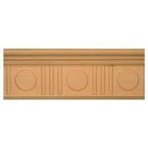 DESCRIPTION: (2) CROWN MOULDING WITH DESIGN BRAND/MODEL: ART DECO INFORMATION: BASSWOOD, TAN RETAIL$: $233.44 EA SIZE: 6" X 2-5/16" X 96" QTY: 2