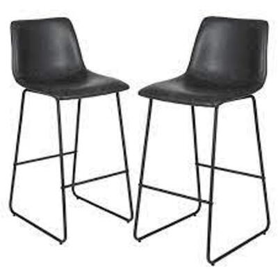 DESCRIPTION: (2) BAR STOOL HEIGHT CHAIRS WITH BACK BRAND/MODEL: FLASH FURNITURE #ET-ER18345-30-GY-GG INFORMATION: GRAY RETAIL$: $237.98 TOTAL SIZE: 30