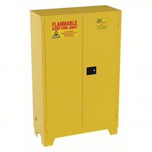 DESCRIPTION: (1) FLAMMABLES SAFETY CABINET, SELF-CLOSING BRAND/MODEL: JAMCO #19T289 INFORMATION: YELLOW RETAIL$: $1918.65 EA SIZE: 45 GAL, 43 IN X 18