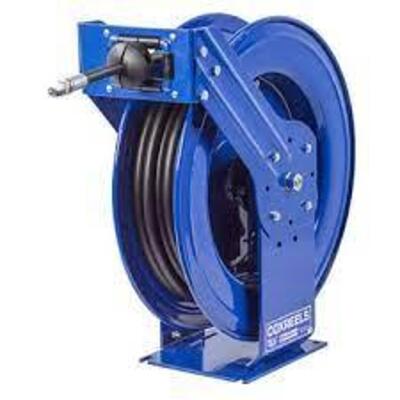 DESCRIPTION: (1) SPRING RETURN HOSE REEL BRAND/MODEL: COXREELS #29RE50 INFORMATION: BLUE RETAIL$: $1067.99 EA SIZE: 50 FT (1/2 IN I.D.), 1/2 IN MNPT,