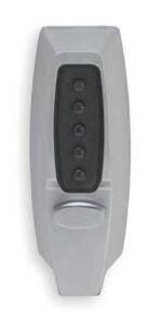 DESCRIPTION: (1) PUSH BUTTON DEADBOLT BRAND/MODEL: DORMAKABA #710826D41 INFORMATION: SATIN CHROME RETAIL$: $144.30 EA SIZE: 1" DEADBOLT QTY: 1