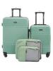 DESCRIPTION: (1) 4 PIECE LUGGAGE SET, HARDSIDE SPINNER BRAND/MODEL: WRANGLER INFORMATION: GREEN RETAIL$: $216.00 TOTAL SIZE: 25" AND 20" QTY: 1