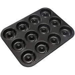 DESCRIPTION: (1) DONUT PAN BRAND/MODEL: WEBAKE RETAIL$: $26.03 EA SIZE: 2.8" 12 CAVITY QTY: 1