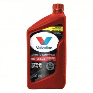 DESCRIPTION: (2) CONVENTIONAL HIGH MILEAGE MOTOR OIL BRAND/MODEL: VALVOLINE #46KK46 INFORMATION: 0W-20 RETAIL$: $9.00 EA SIZE: 1 QT QTY: 2