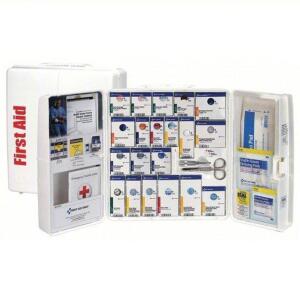 DESCRIPTION: (1) FIRST AID CABINET BRAND/MODEL: FIRST AID ONLY #40JH88 RETAIL$: $150.00 EA SIZE: 50 People Served per Kit, 299 Components QTY: 1