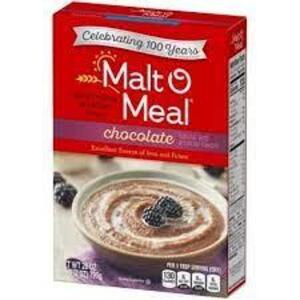 DESCRIPTION: (4) QUICK COOKING HOT WHEAT CEREAL BRAND/MODEL: MALT O MEAL INFORMATION: CHOCOLATE RETAIL$: $5.83 EA SIZE: 1 LB 12 OZ QTY: 4