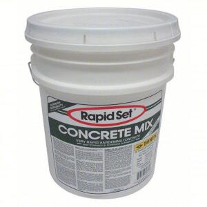 DESCRIPTION: (2) CONCRETE MIX BRAND/MODEL: RAPID SET #15F527 INFORMATION: GRAY COVERAGE 3 SQ FT @2IN RETAIL$: 59.7 SIZE: 60 LB QTY: 2