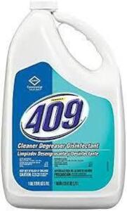 DESCRIPTION: (2) CLEANER AND DEGREASER BRAND/MODEL: FORMULA 409 RETAIL$: $16.99 EA SIZE: 1 GALLON QTY: 2