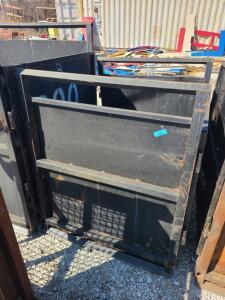 DESCRIPTION: (1) STEEL BIN WITH DOORS SIZE: APPROX 48" X 52 1/2" X 60" QTY: 1