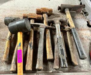 (1) LOT OF ASSORTED HAMMERS