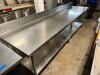 126" X 30" ALL STAINLESS TABLE W/ 4" BACK SPLASH - 2