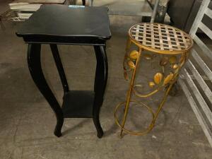(2) ASSORTED ACCENT TABLES