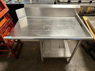 48" RIGHT SIDE STAINLESS CLEAN TABLE