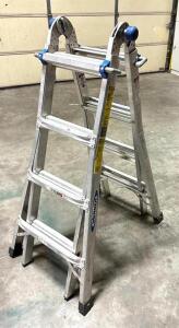 DESCRIPTION: 18' REACH ALUMINUM TELESCOPING LADDER BRAND/MODEL: WERNER MT-17 SIZE: 18' LOCATION: WAREHOUSE #1