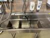 DESCRIPTION: 78" THREE COMPARTMENT STAINLESS SINK SIZE: 78" X 21" X 36" LOCATION: WAREHOUSE #2 - 4