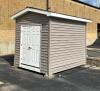 DESCRIPTION: 13' X 9' X 11' DOUBLE-DOOR STORAGE SHED INFORMATION: GOOD CONDITION, NO LEAKS/ SEALED TIGHT, UNIT HAS ELECTRIC READY TO BE CONNECTED ALRE - 2