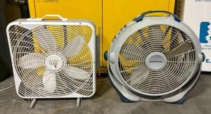 DESCRIPTION: (2) FLOOR FANS LOCATION: WAREHOUSE QTY: 2