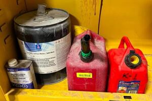 DESCRIPTION: ASSORTED CHEMICALS (K-1, MINERAL SPIRITS, DENATURED ALCOHOL) LOCATION: FIRE CABINET WAREHOUSE QTY: 1