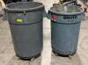 DESCRIPTION: (2) BRUTE TRASH BINS WITH (2) DOLLY LOCATION: WAREHOUSE QTY: 2