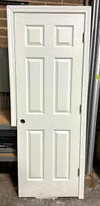 DESCRIPTION: 30" COMPOSITE LEFT HAND PREHUNG INTERIOR DOOR INFORMATION: FRAME IS DAMAGED SIZE: 30"X80" LOCATION: WAREHOUSE QTY: 1