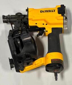 DESCRIPTION: PNEUMATIC 15-DEGREE COIL ROOFING NAILER BRAND/MODEL: DEWALT DW45RN LOCATION: TOOL ROOM QTY: 1