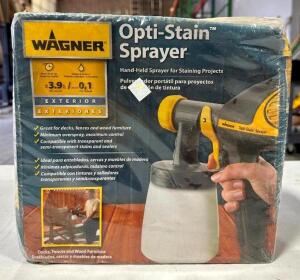 DESCRIPTION: OPTI-STAIN HANDHELD SPRAYER BRAND/MODEL: WAGNER 0529015 LOCATION: TOOL ROOM QTY: 1