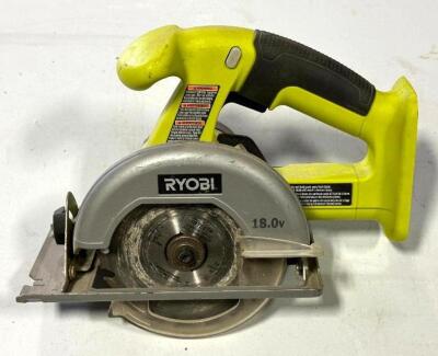 DESCRIPTION: 18V 5-1/2" CIRCULAR SAW (NO BATTERY) BRAND/MODEL: RYOBI P501G LOCATION: TOOL ROOM QTY: 1