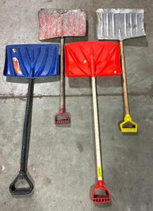 DESCRIPTION: (4) ASSORTED SNOW SHOVELS LOCATION: TOOL ROOM QTY: 4