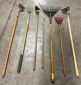 DESCRIPTION: (7) ASSORTED GARDENING TOOLS LOCATION: TOOL ROOM QTY: 7