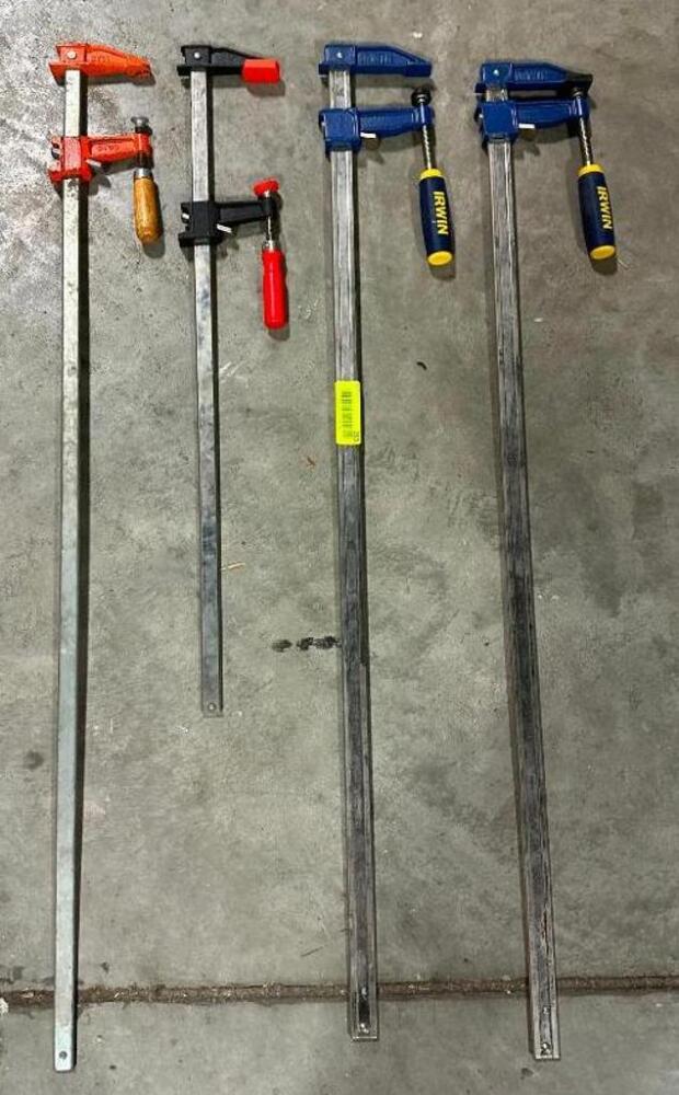 DESCRIPTION (4) BAR CLAMPS LOCATION WAREHOUSE QTY 4