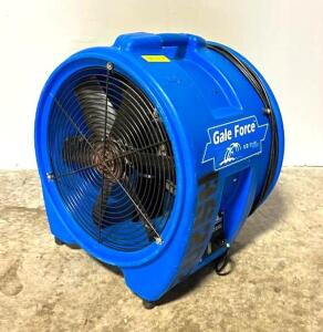 DESCRIPTION: DRY AIR GALE FORCE AIR MOVER BRAND/MODEL: DRY AIR GALE FORCE INFORMATION: 115 VAC, 60HZ, 2.5 AMPS, 1/4 HP, 1-SPEED LOCATION: WAREHOUSE #2