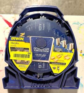 DESCRIPTION: 2CT PACK OF 8" 12-TOOTH CARBIDE DADO CIRCULAR SAW BLADE BRAND/MODEL: IRWIN SIZE: 8" LOCATION: WAREHOUSE QTY: 1