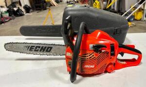 DESCRIPTION: 14" 30.5CC GAS 2-STROKE CYCLE CHAINSAW WITH CASE BRAND/MODEL: ECHO CS-310 LOCATION: WAREHOUSE QTY: 1