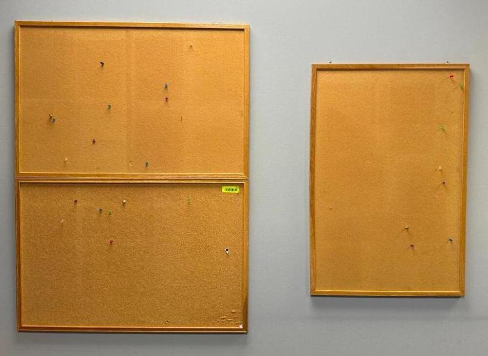 DESCRIPTION (3) CORK BOARDS LOCATION KITCHEN QTY 3
