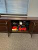 DESCRIPTION: WOODEN CREDENZA INFORMATION: CONTENTS NOT INCLUDED SIZE: 110" LOCATION: CORNER OFFICE QTY: 1 - 3