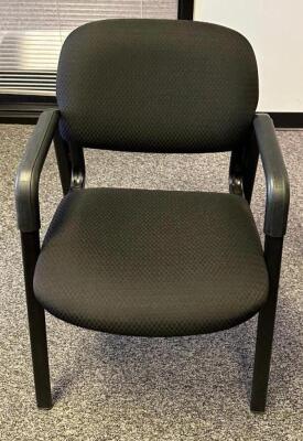 DESCRIPTION: (4) ARMED OFFICE LOUNGE CHAIRS LOCATION: FRONT OFFICE QTY: 4