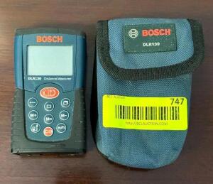 DESCRIPTION: LASER DISTANCE MEASURER BRAND/MODEL: BOSCH DLR130 LOCATION: CORNER OFFICE QTY: 1