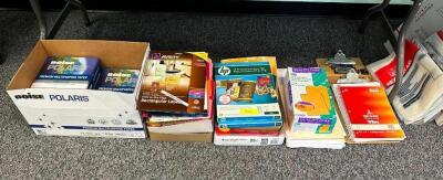 DESCRIPTION: ASSORTED PAPER, LABELS, FILES AS SHOWN LOCATION: MAIN OFFICE QTY: 1