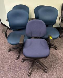 DESCRIPTION: (5) ROLLING OFFICE CHAIRS LOCATION: MAIN OFFICE QTY: 5