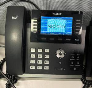 DESCRIPTION: (12) YEALINK OFFICE TELEPHONES WITH CUSTOMIZABLE PROGRAMS AND NUMBERS BRAND/MODEL: HD LOCATION: MAIN OFFICE QTY: 12